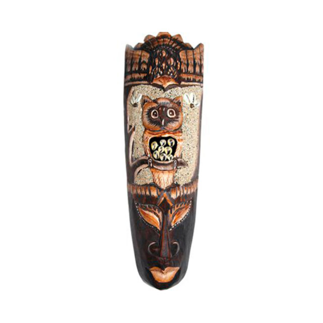 Máscara Tribal Búho Posado